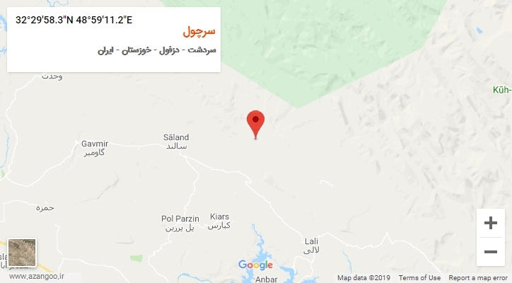 روستای سرچول بر روی نقشه