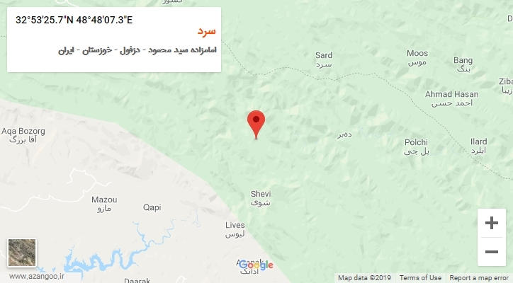 روستای سرد بر روی نقشه