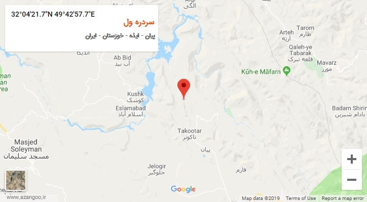 روستای سردره ول بر روی نقشه