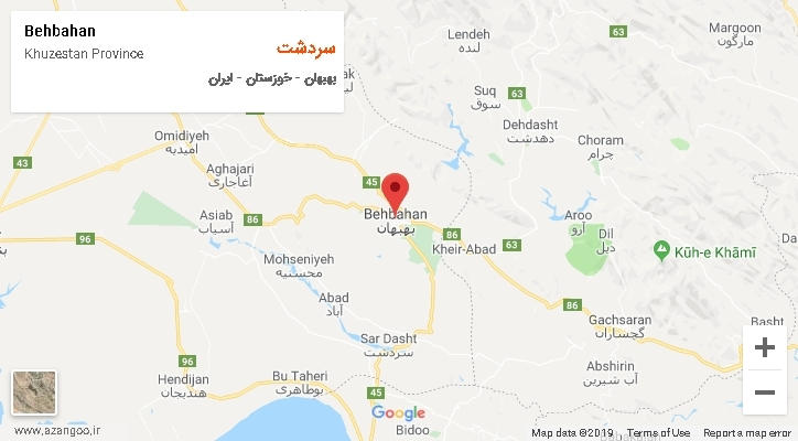 دهستان سردشت بر روی نقشه