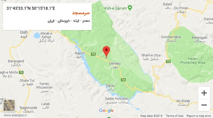 روستای سرمسجد بر روی نقشه