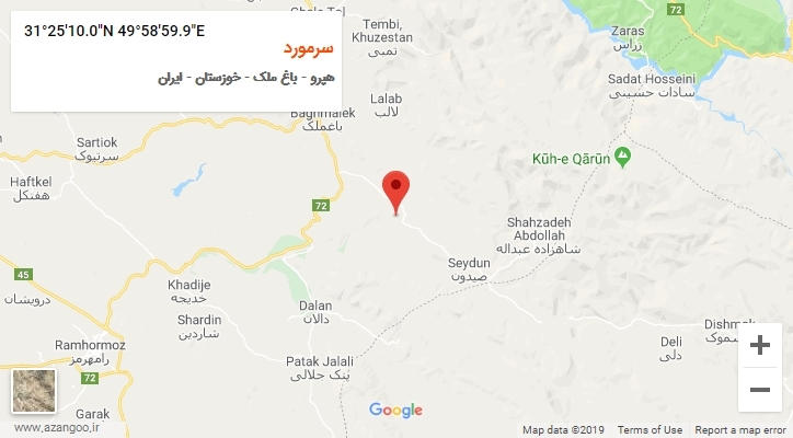 روستای سرمورد بر روی نقشه