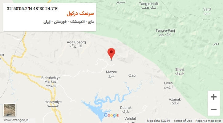 روستای سرنمک درکول بر روی نقشه