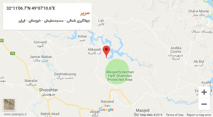 روستای سرپر بر روی نقشه