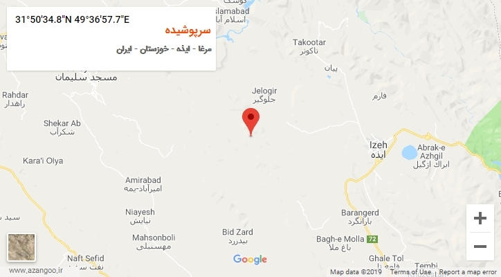 روستای سرپوشیده بر روی نقشه