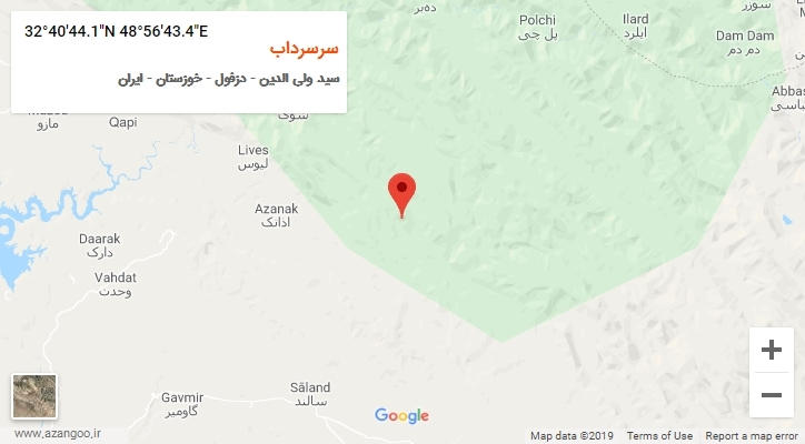 روستای سرسرداب بر روی نقشه