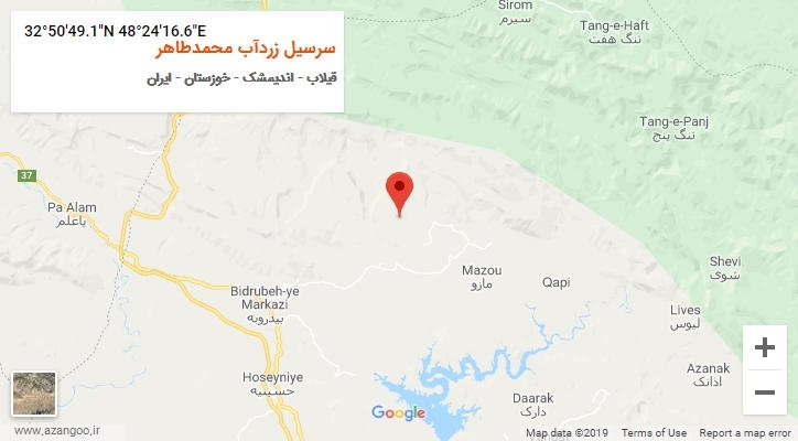 روستای سرسیل زردآب محمدطاهر بر روی نقشه