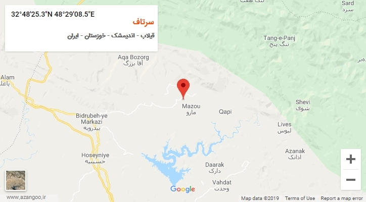 روستای سرتاف بر روی نقشه