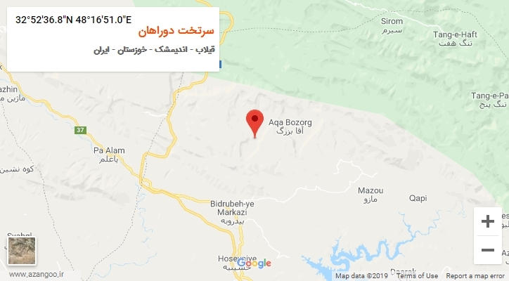 روستای سرتخت دوراهان بر روی نقشه