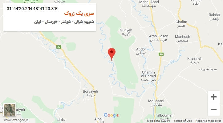 روستای سری یک زروک بر روی نقشه