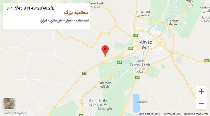 روستای سطامیه بزرگ بر روی نقشه