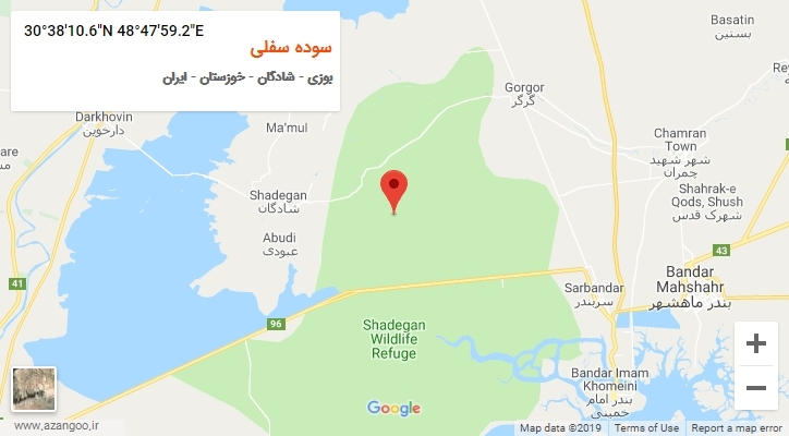 روستای سوده سفلی بر روی نقشه