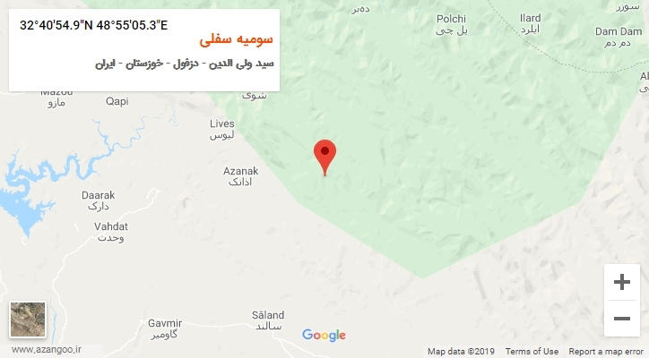 روستای سومیه سفلی بر روی نقشه