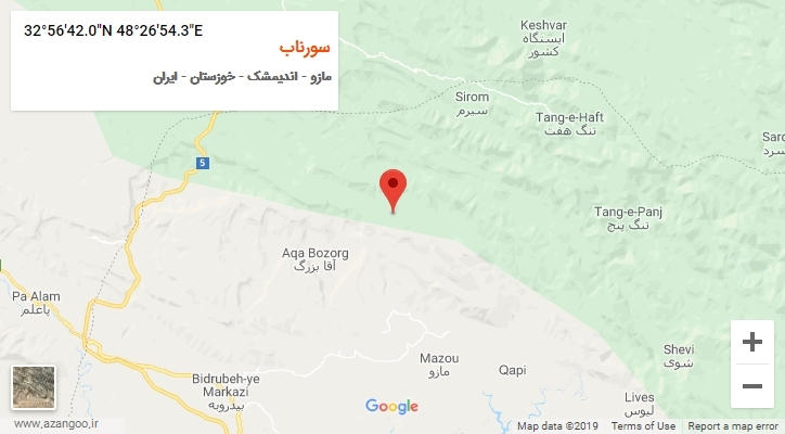 روستای سورناب بر روی نقشه
