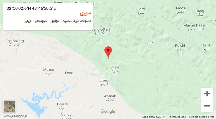 روستای سوری بر روی نقشه
