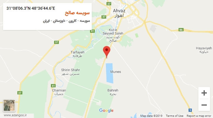 روستای سویسه صالح بر روی نقشه