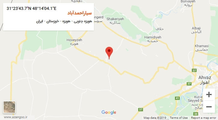 روستای سیاراحمدآباد بر روی نقشه