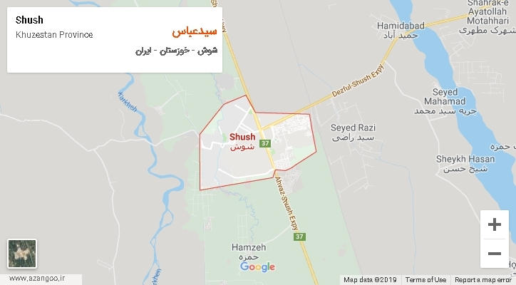 دهستان سیدعباس بر روی نقشه