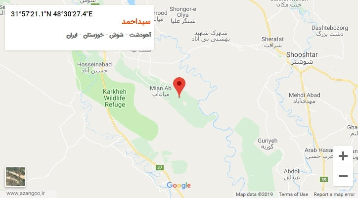 روستای سیداحمد بر روی نقشه