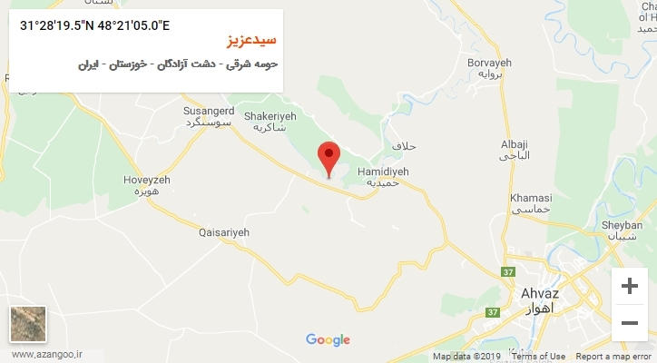 روستای سیدعزیز بر روی نقشه