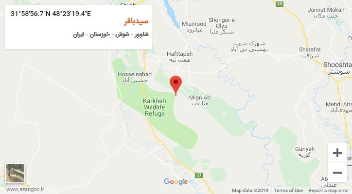 روستای سیدباقر بر روی نقشه