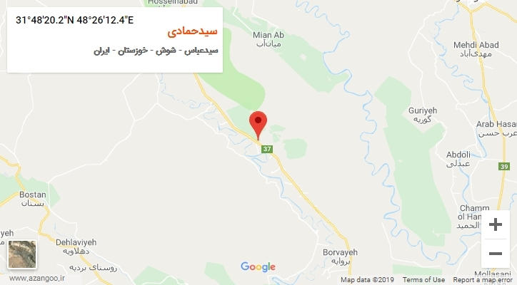 روستای سیدحمادی بر روی نقشه