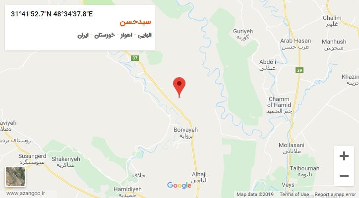 روستای سیدحسن بر روی نقشه