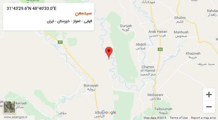 روستای سیدمعن بر روی نقشه