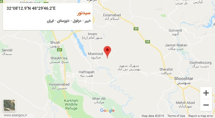 روستای سیدنور بر روی نقشه