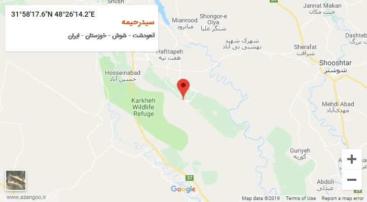 روستای سیدرحیمه بر روی نقشه