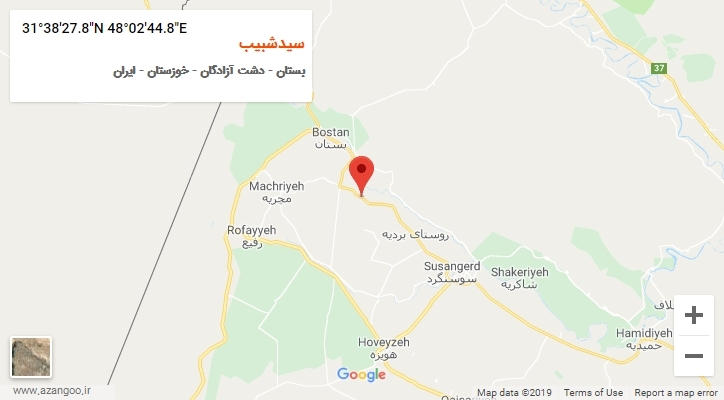 روستای سیدشبیب بر روی نقشه