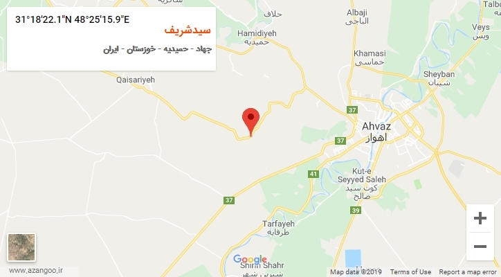 روستای سیدشریف بر روی نقشه