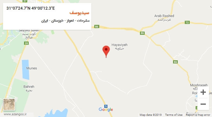روستای سیدیوسف بر روی نقشه