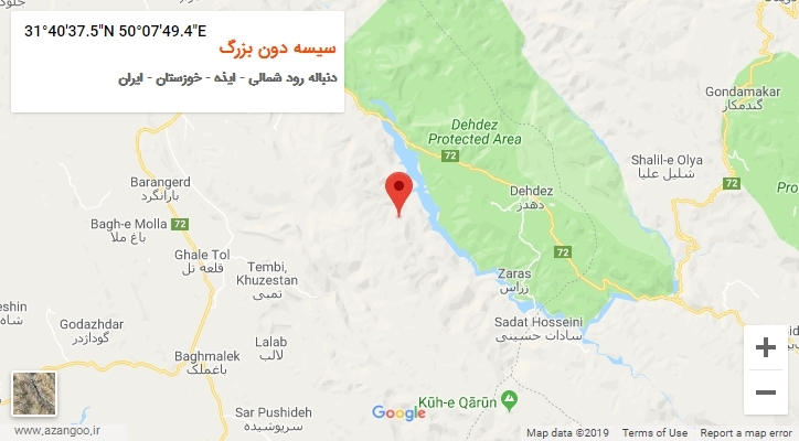 روستای سیسه دون بزرگ بر روی نقشه
