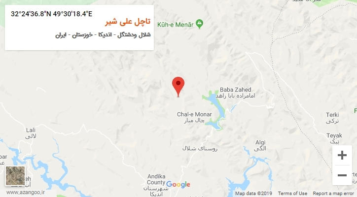 روستای تاچل علی شیر بر روی نقشه