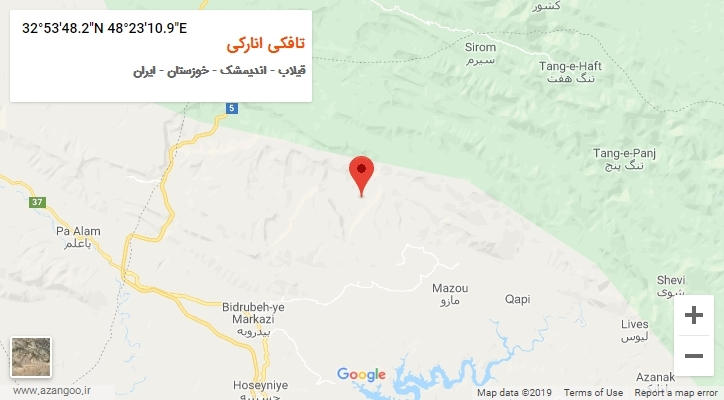 روستای تافکی انارکی بر روی نقشه