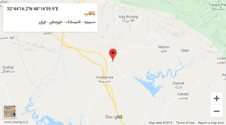 روستای تآقاب بر روی نقشه