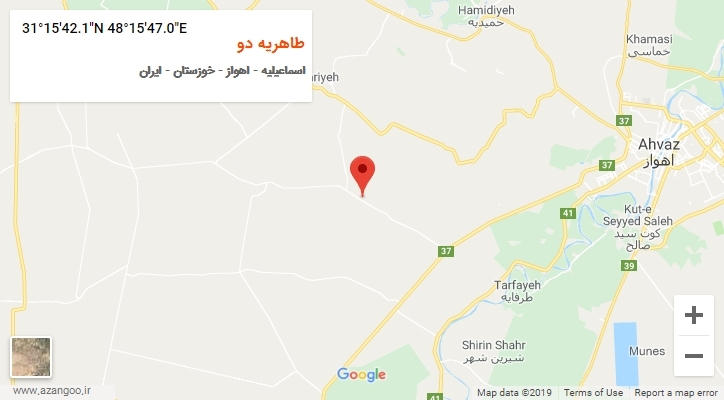 روستای طاهریه دو بر روی نقشه