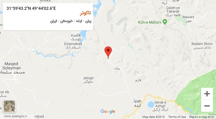 روستای تاکوتر بر روی نقشه