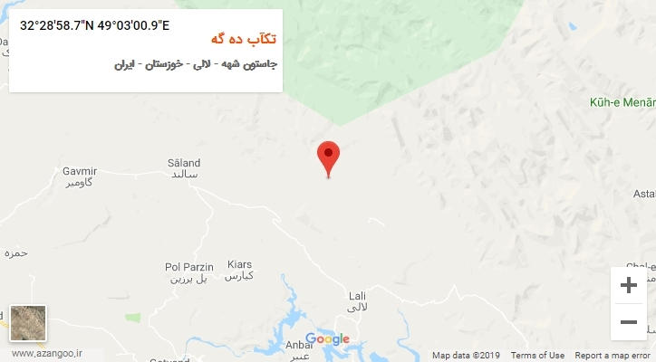 روستای تکآب ده گه بر روی نقشه