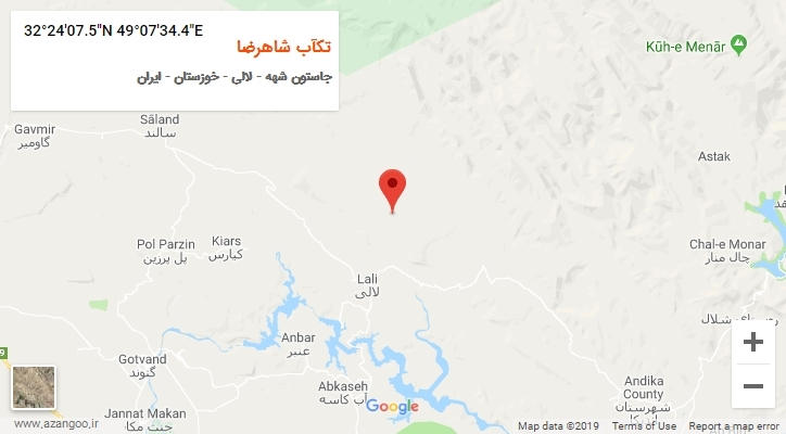 روستای تکآب شاهرضا بر روی نقشه