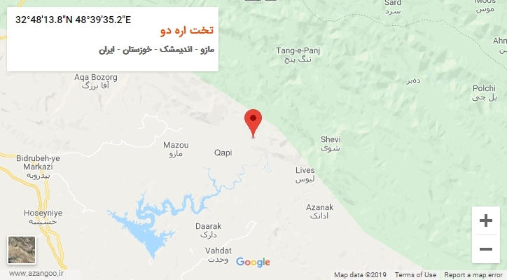 روستای تخت اره دو بر روی نقشه