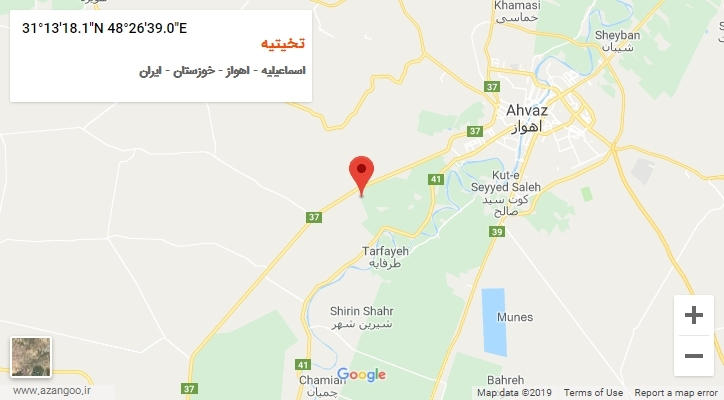 روستای تخیتیه بر روی نقشه