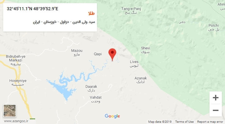 روستای طلا بر روی نقشه