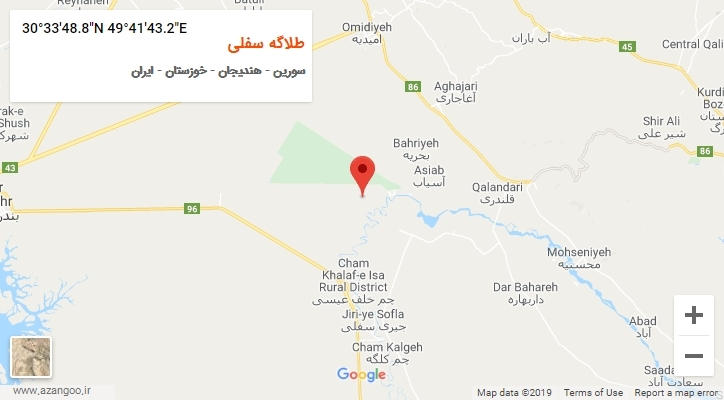 روستای طلاگه سفلی بر روی نقشه