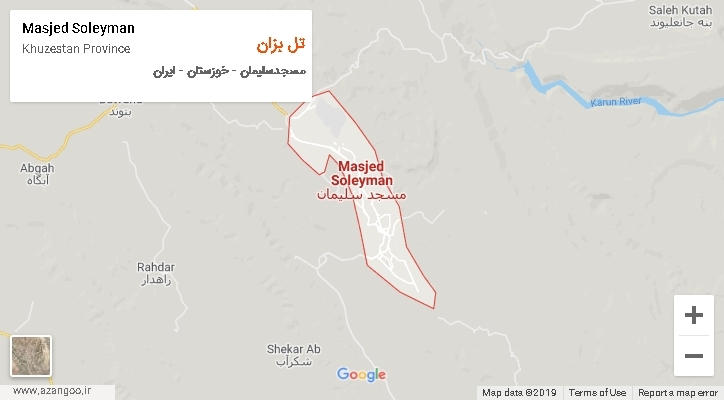 دهستان تل بزان بر روی نقشه