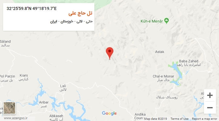 روستای تل حاج علی بر روی نقشه