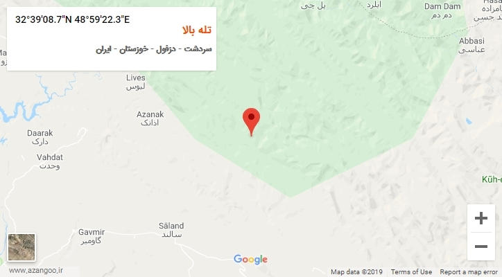 روستای تله بالا بر روی نقشه
