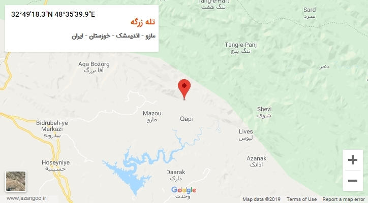 روستای تله زرگه بر روی نقشه
