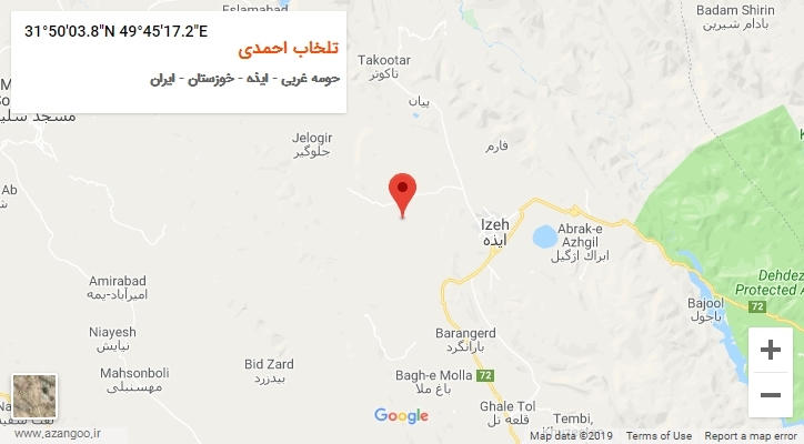 روستای تلخاب احمدی بر روی نقشه